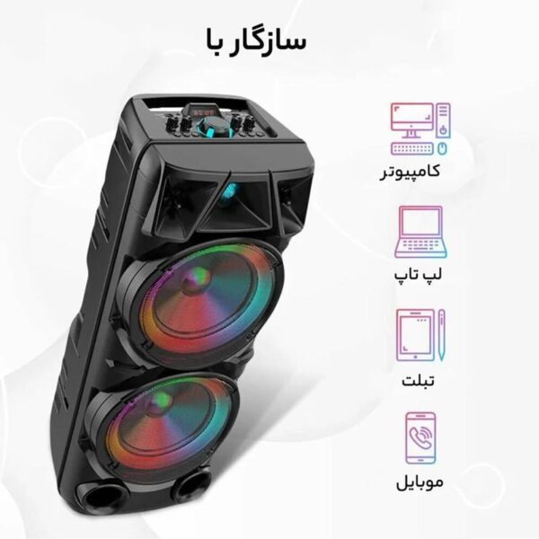 اسپیکر بلوتوثی قابل حمل مدل ZQS 8210 - تصویر 4